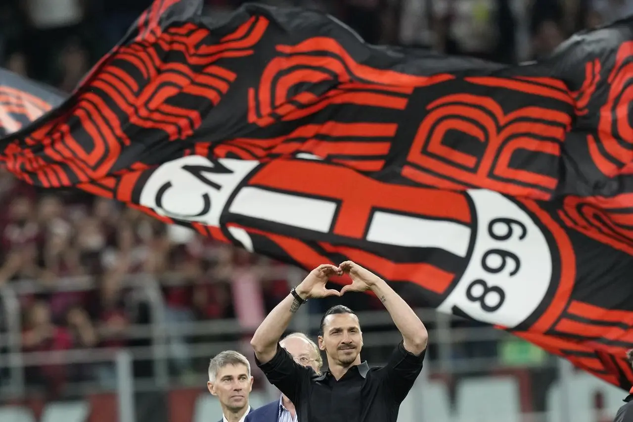 Zlatan Ibrahimovic says goodbye to the AC Milan fans