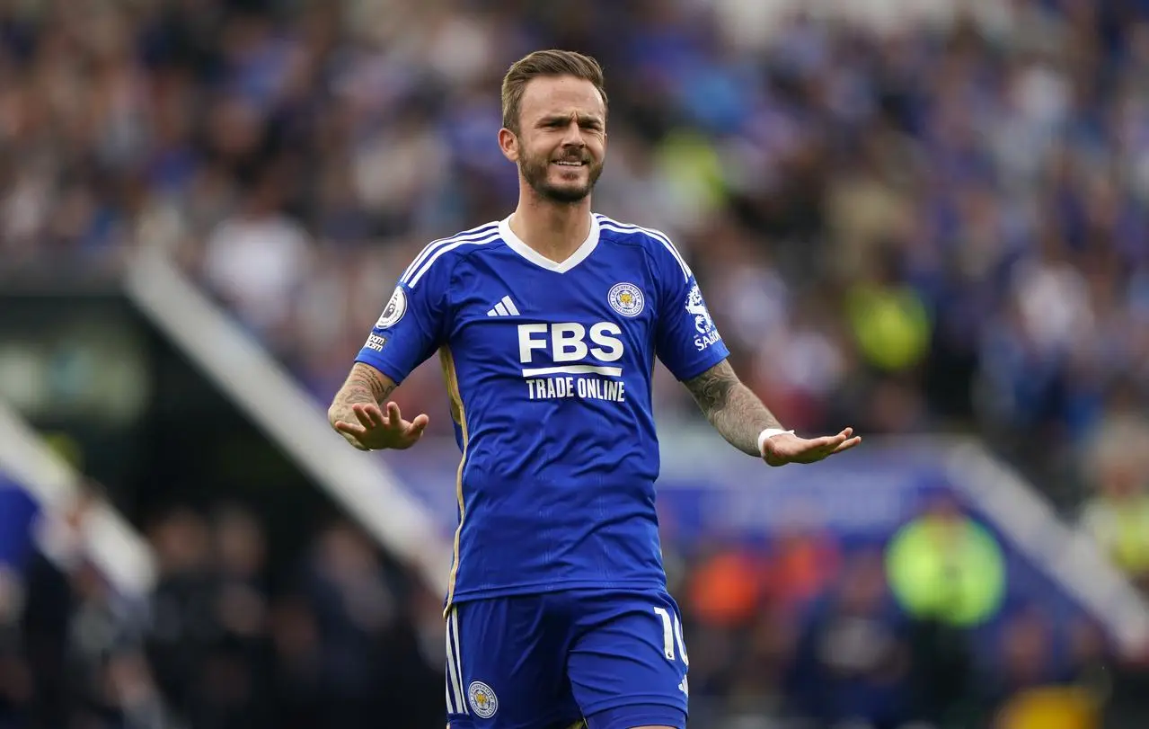 James Maddison in action for Leicester