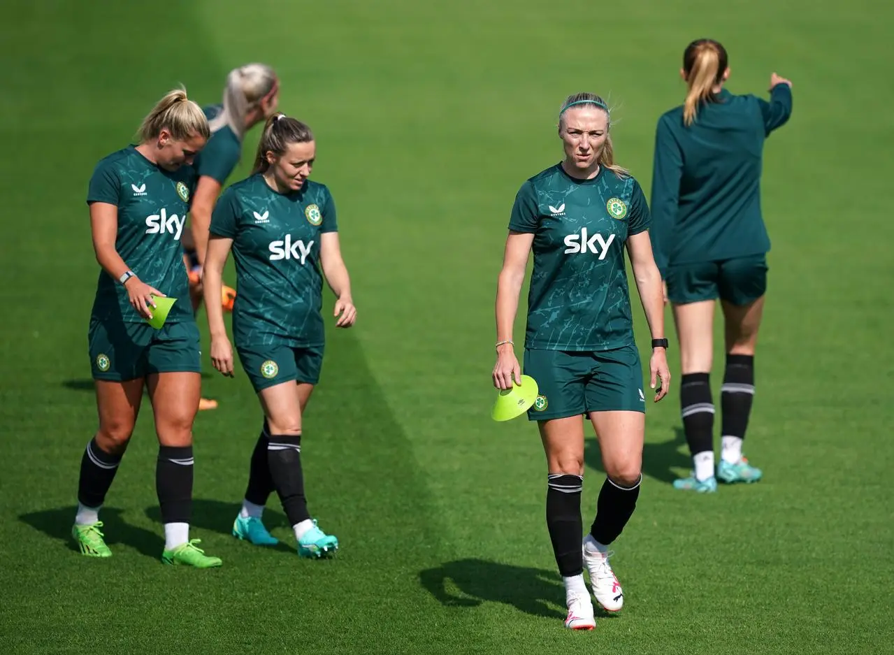 Quinn during a Republic of Ireland training session (Brian Lawless/PA)