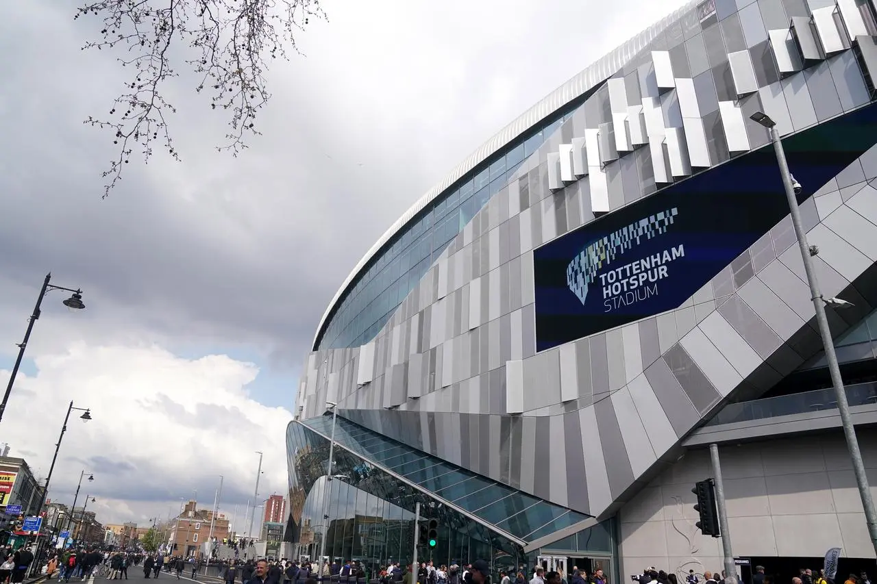 A view outside the Tottenham Hotspur Stadium