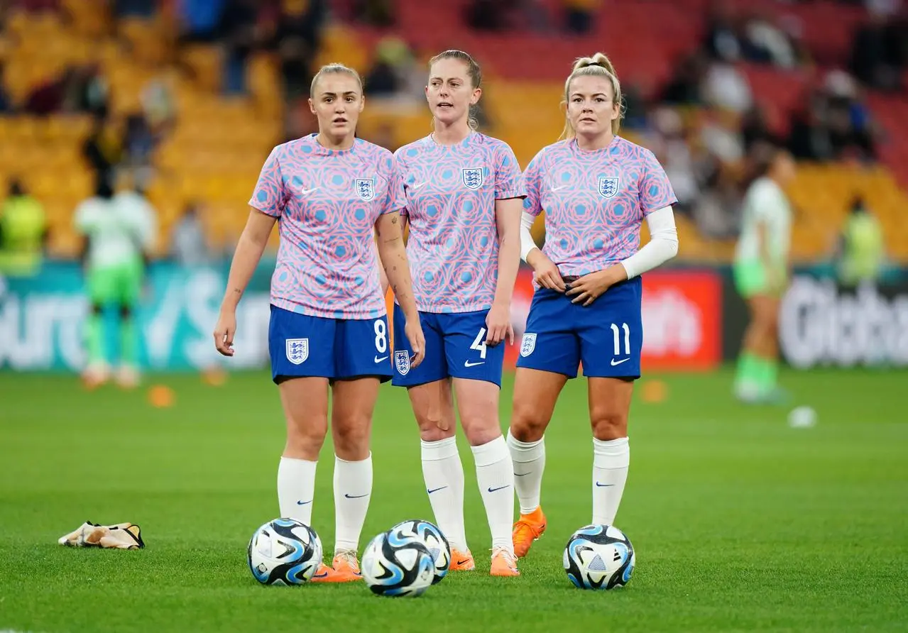 Stanway (left) has embraced her role as a leader on Sarina Wiegman's England squad