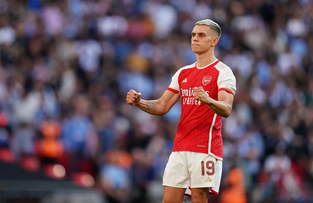 Leandro Trossard celebrates for Arsenal