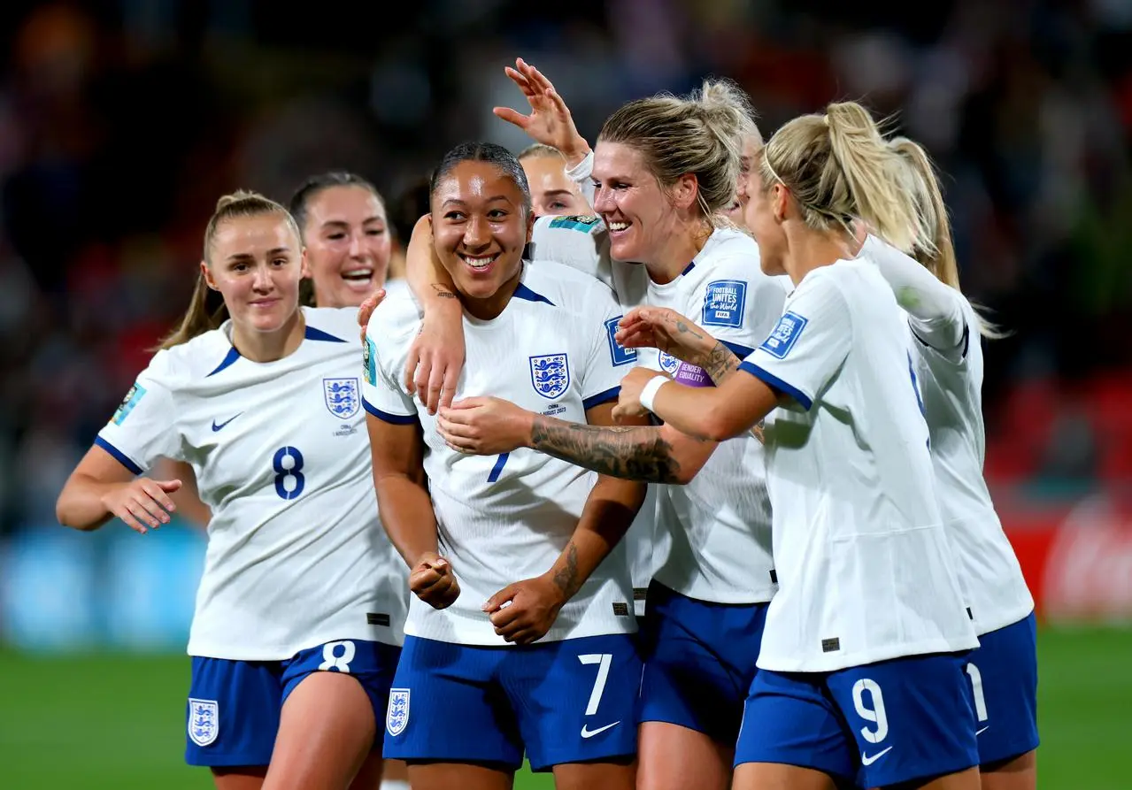 James (centre left) inspired England to a 6-1 win