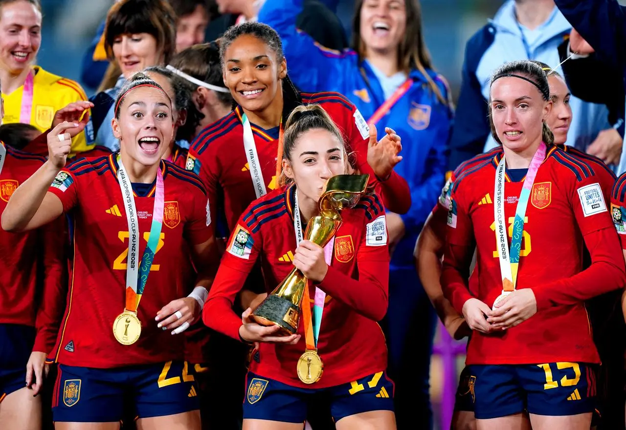 Captain Carmona lifts the Women's World Cup