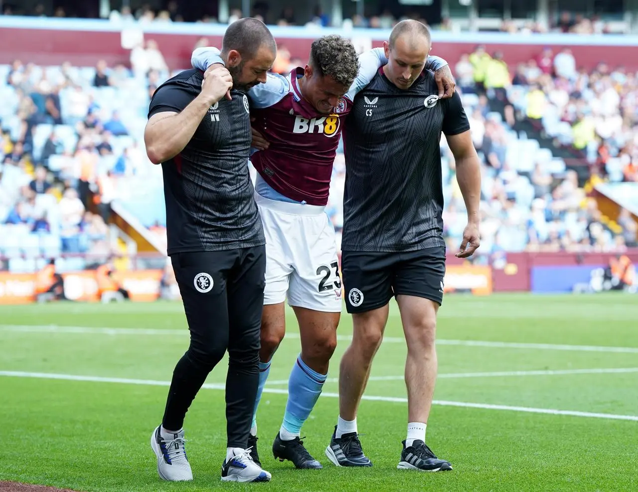 Philippe Coutinho had to be carried off the pitch following a hamstring injury