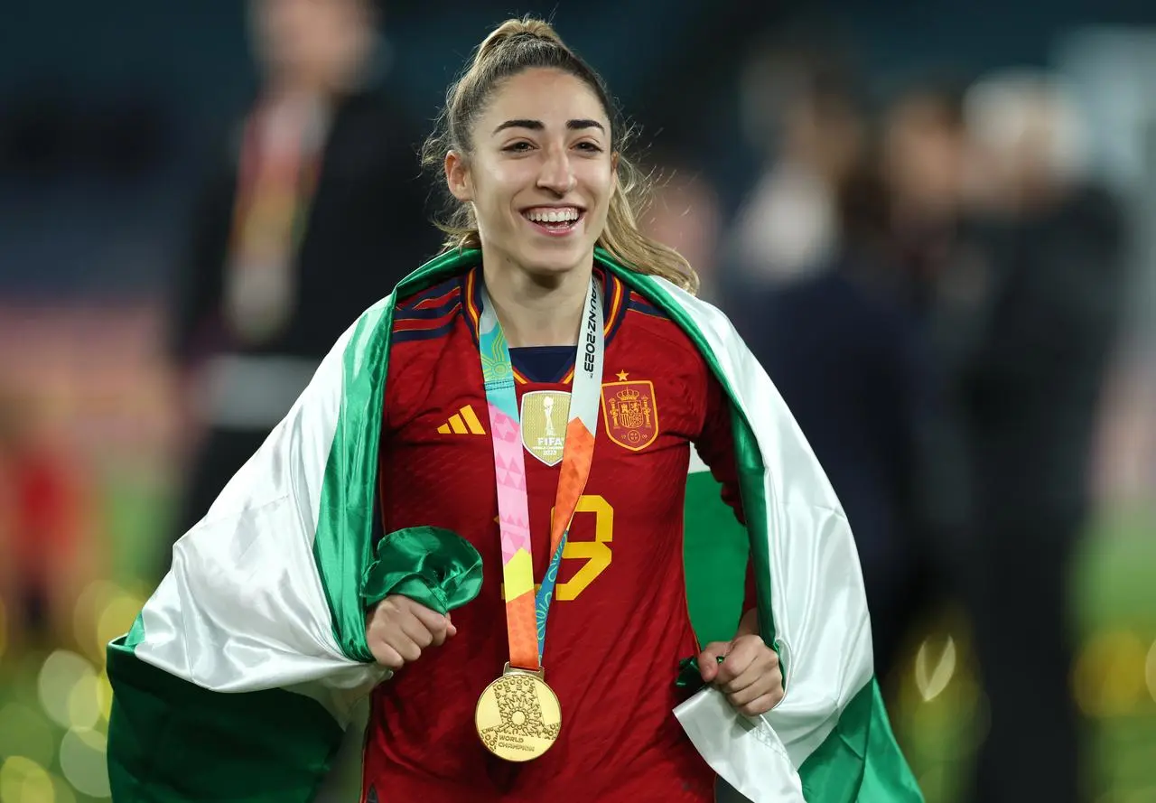 Spain’s Olga Carmona celebrates