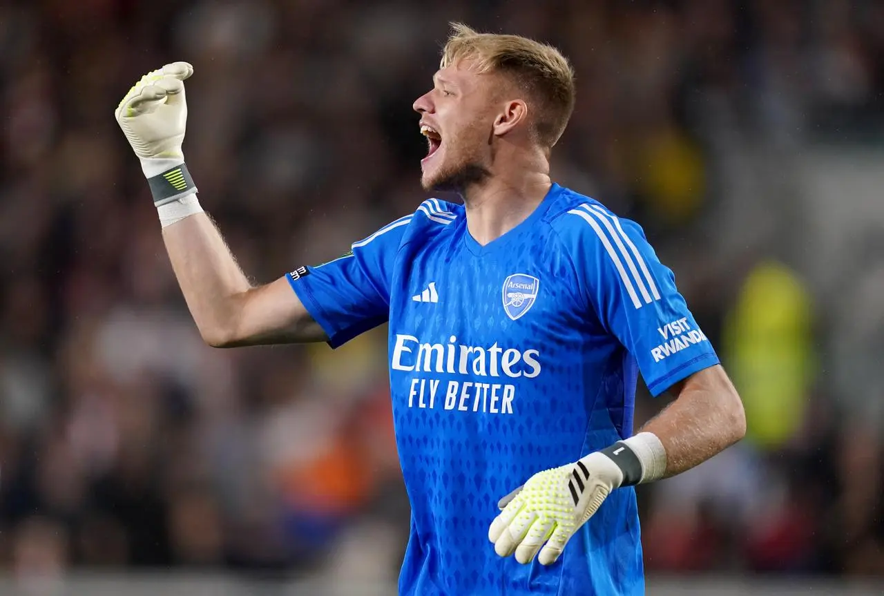 Arsenal goalkeeper Aaron Ramsdale got the start at Brentford