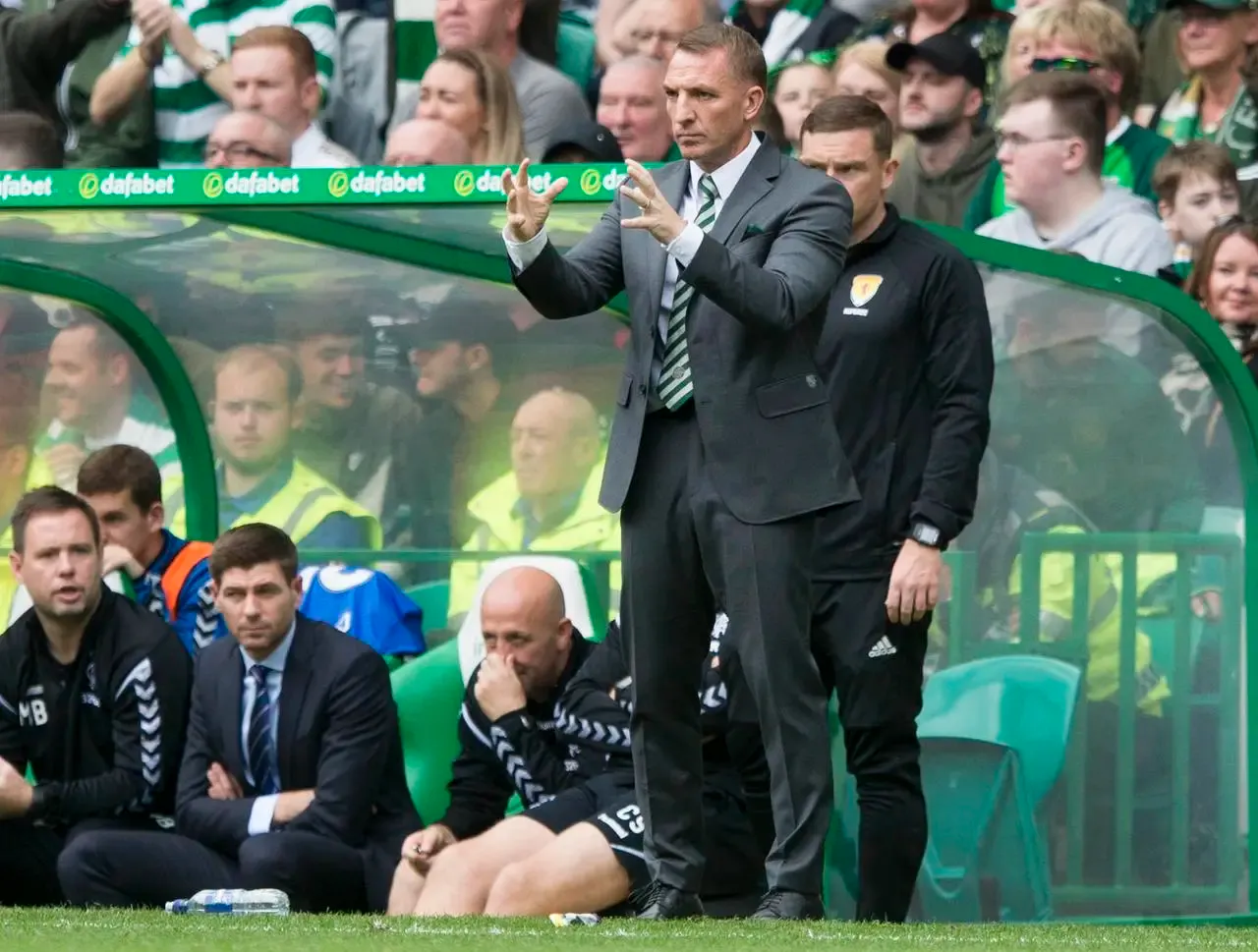 Michael Beale, left, and Brendan Rodgers