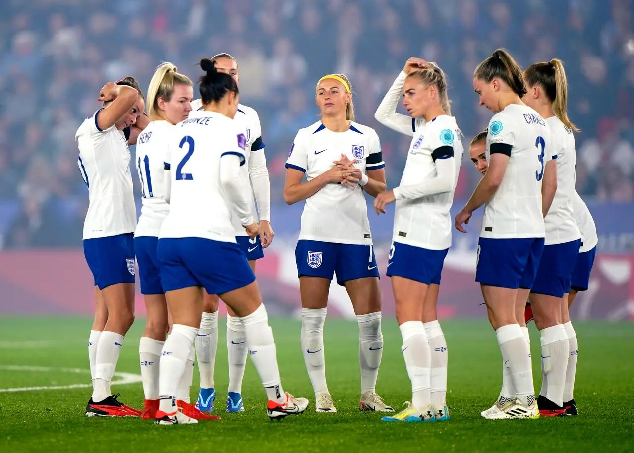 England players before the Belgium match