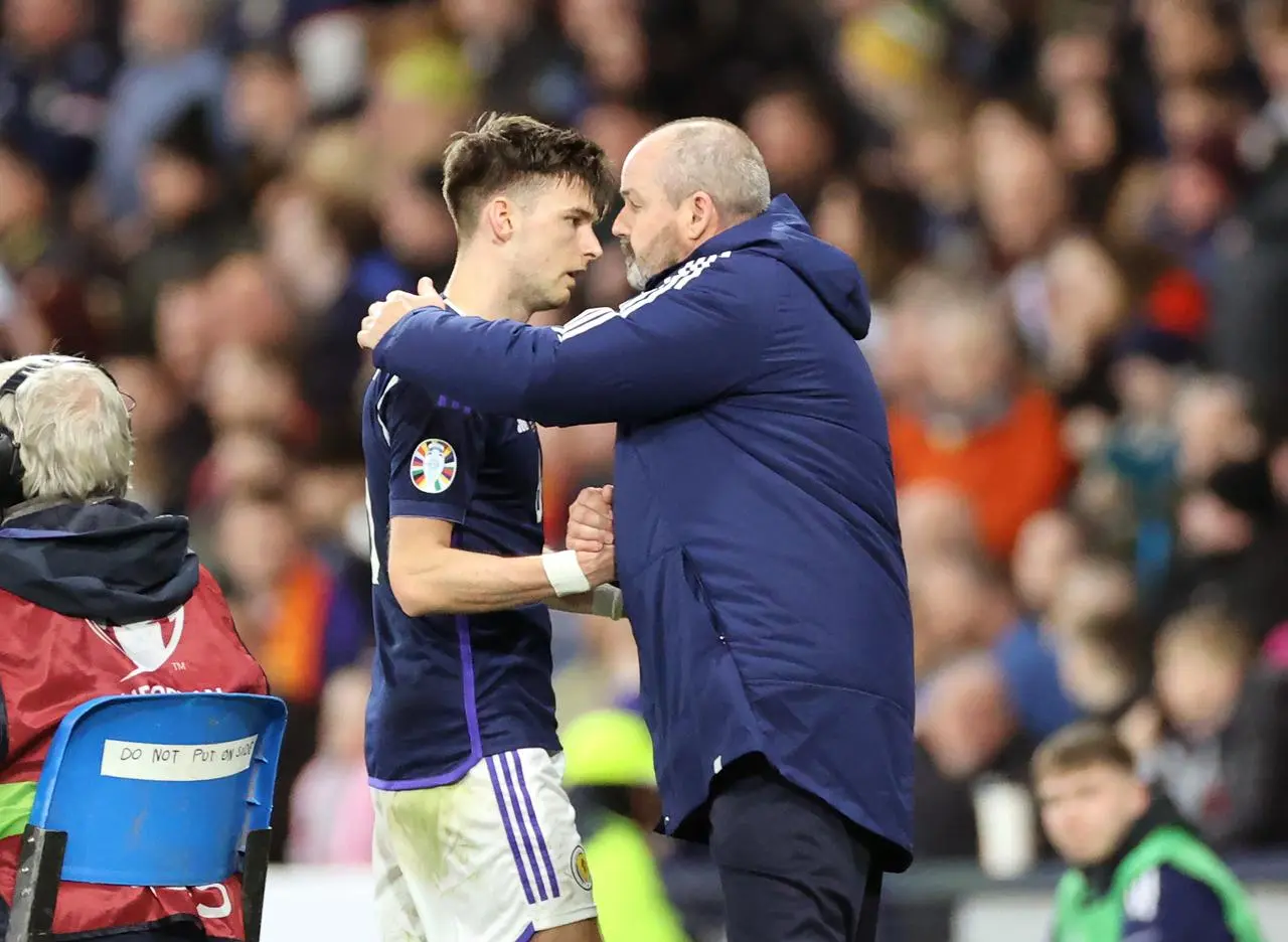 Kieran Tierney and Steve Clarke