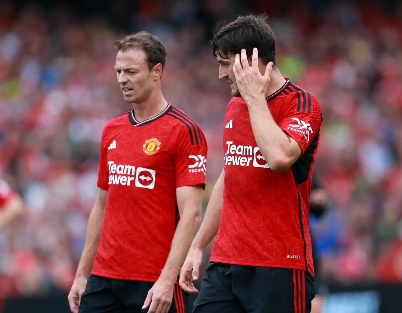 Jonny Evans, left, and Harry Maguire