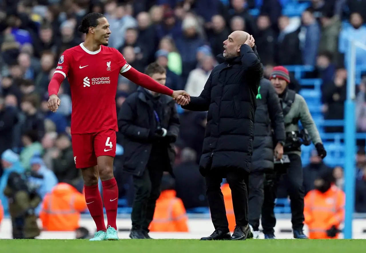 Pep Guardiola was animated at the full-time whistle