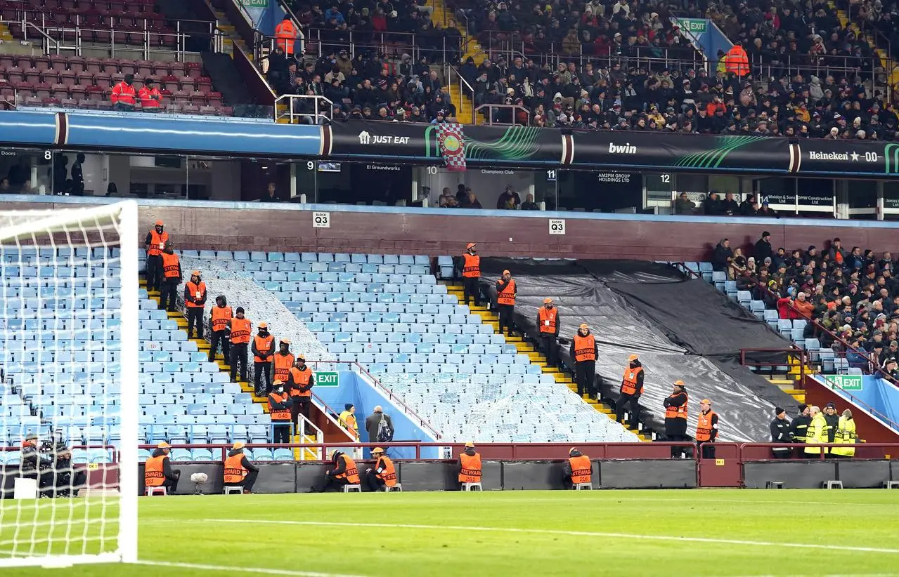 Legia Warsaw fans were not allowed in Villa Park