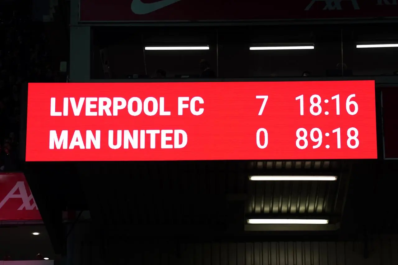 Manchester United were embarrassed at Anfield in March