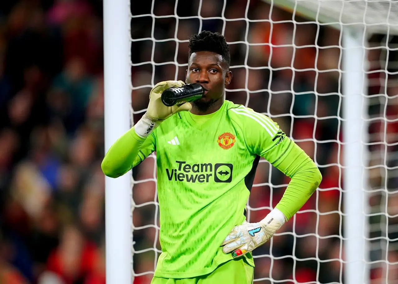 Andre Onana produced a good save to deny Virgil van Dijk (Peter Byrne/PA)