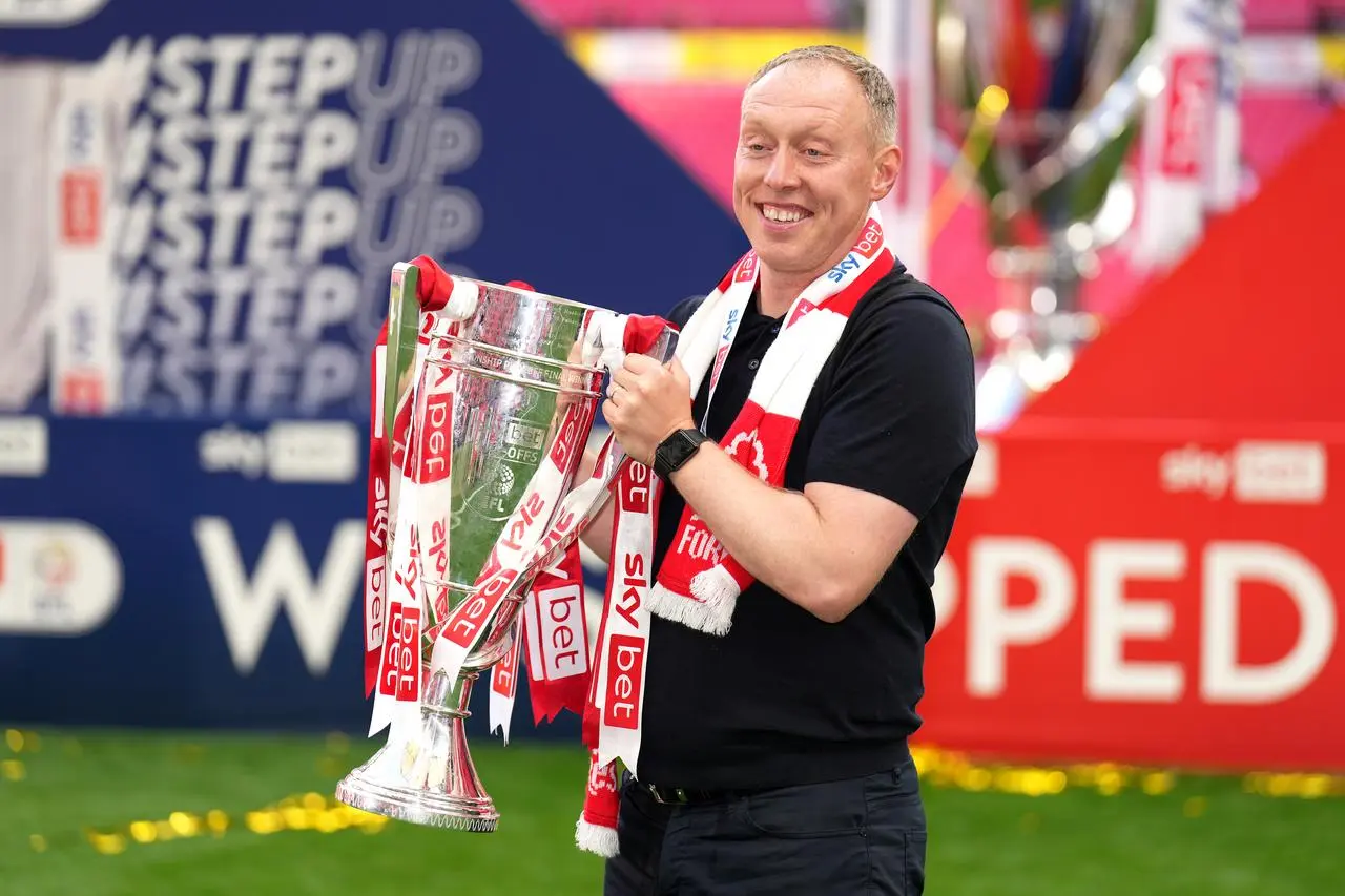 Steve Cooper celebrates