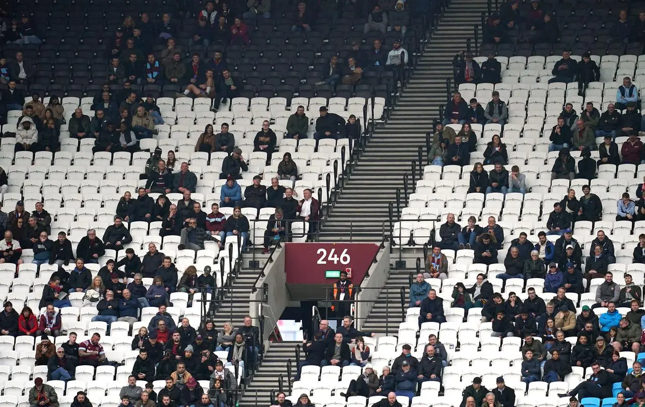 Fans poured out of the London Stadium - some in the first-half - as West Ham lost 6-0