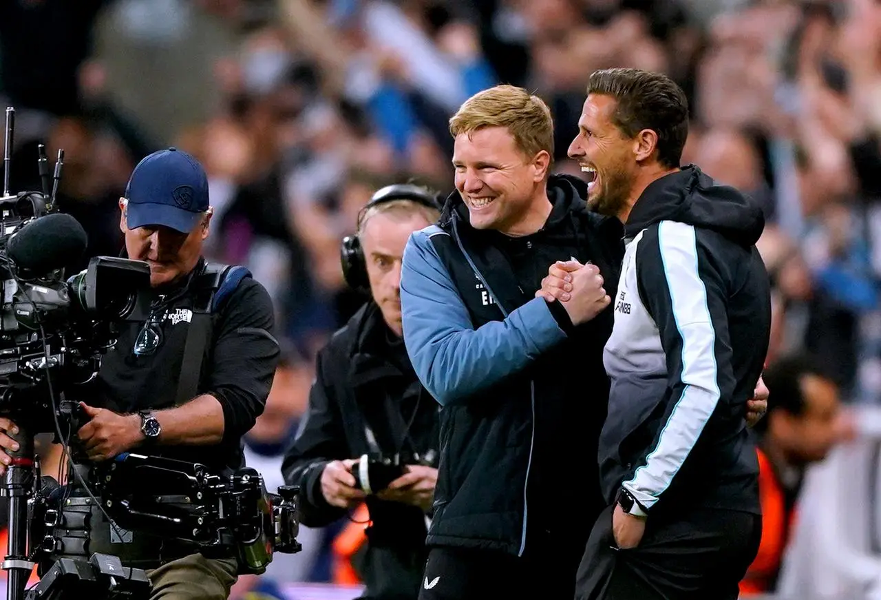 Newcastle head coach Eddie Howe and assistant manager Jason Tindall