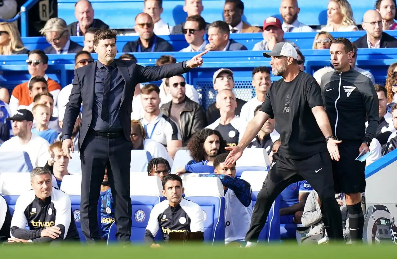 Mauricio Pochettino, left, and Jurgen Klopp