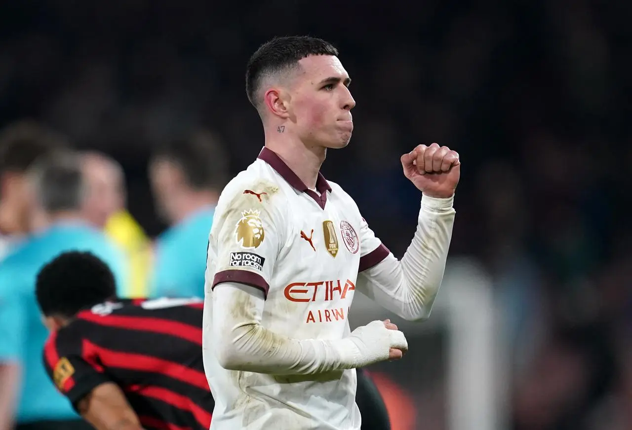 Manchester City’s Phil Foden celebrates