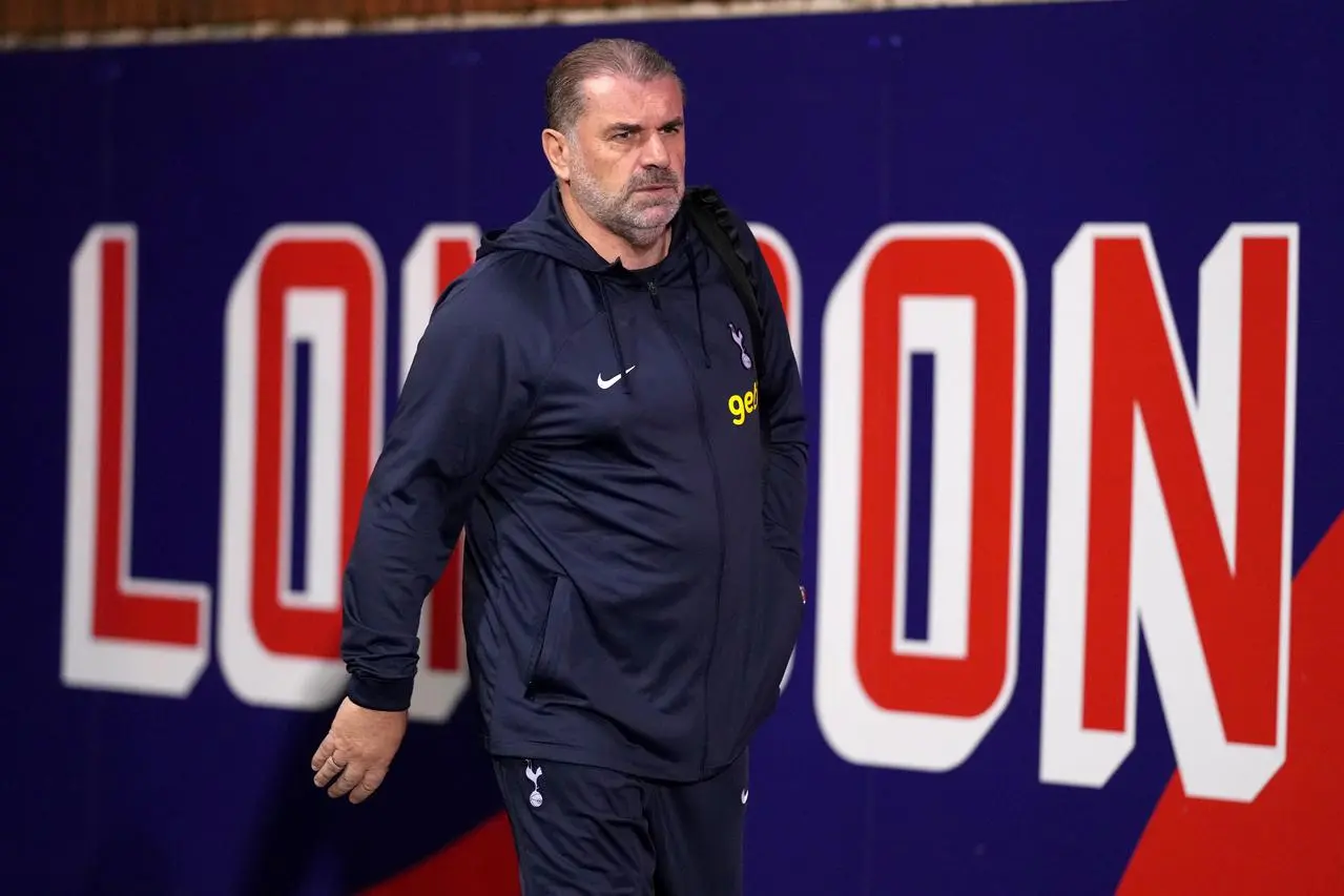 Tottenham manager Ange Postecoglou arrives at Selhurst Park