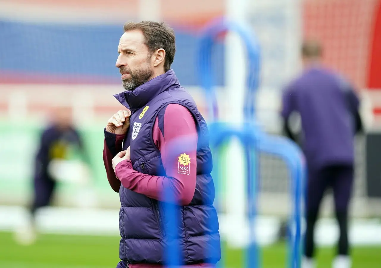 Gareth Southgate in England training