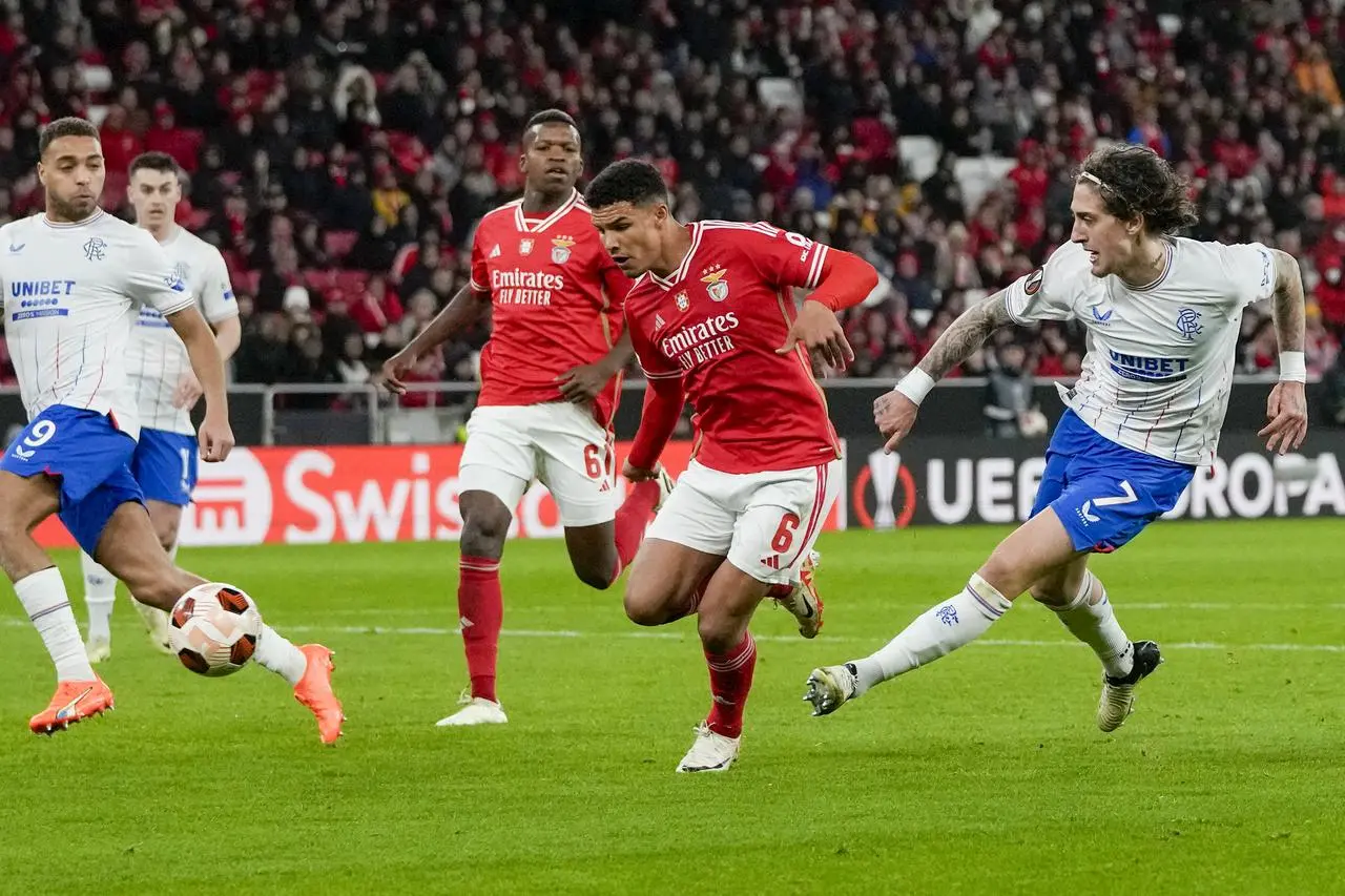 Rangers picked up a 2-2 draw at Benfica on Thursday (Armando Franca/AP)