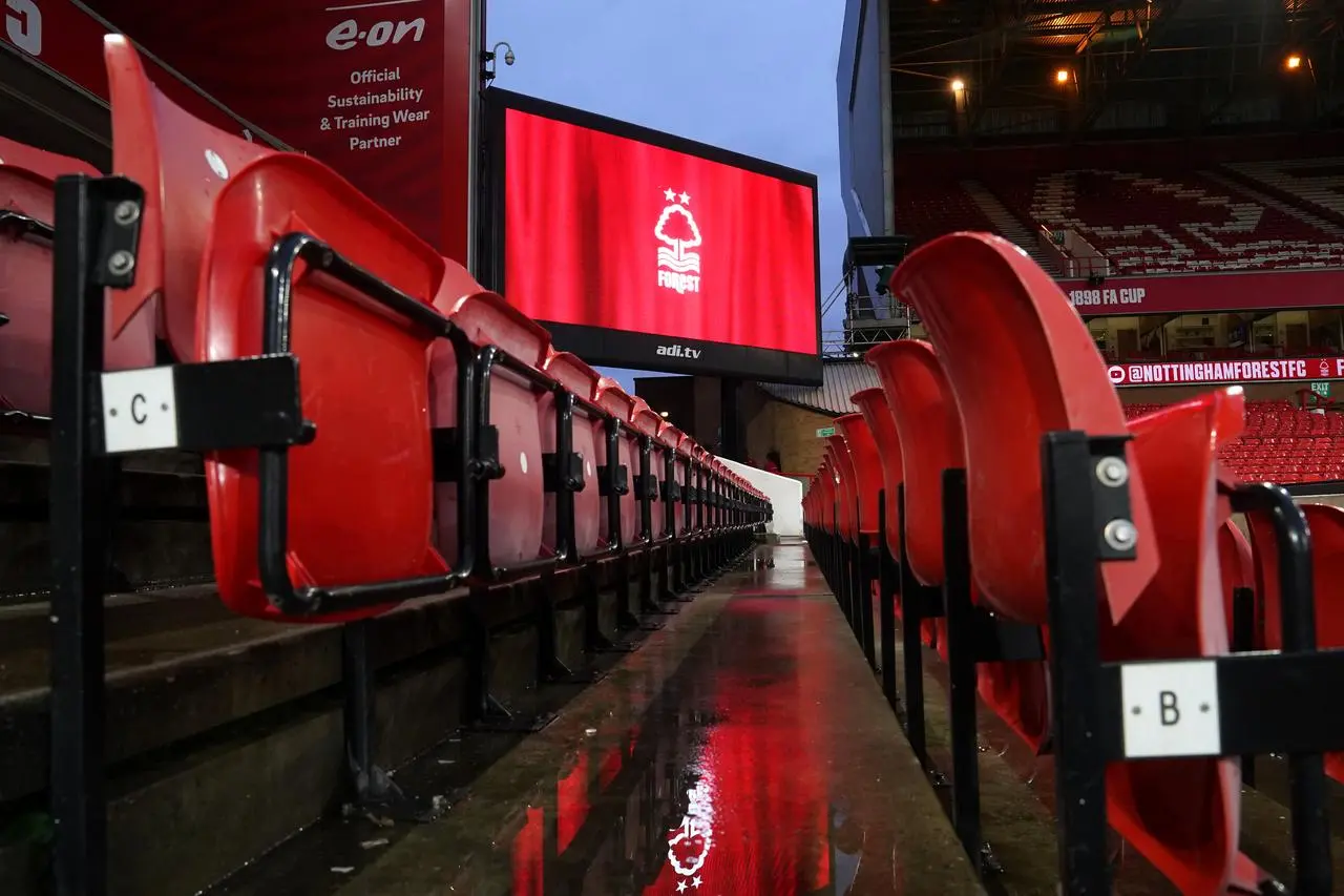 A view inside Nottingham Forest's City Ground