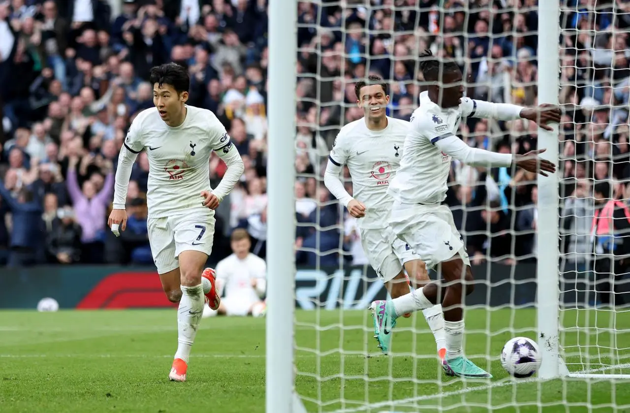 Son Heung-Min (left) grabs Tottenham's winner