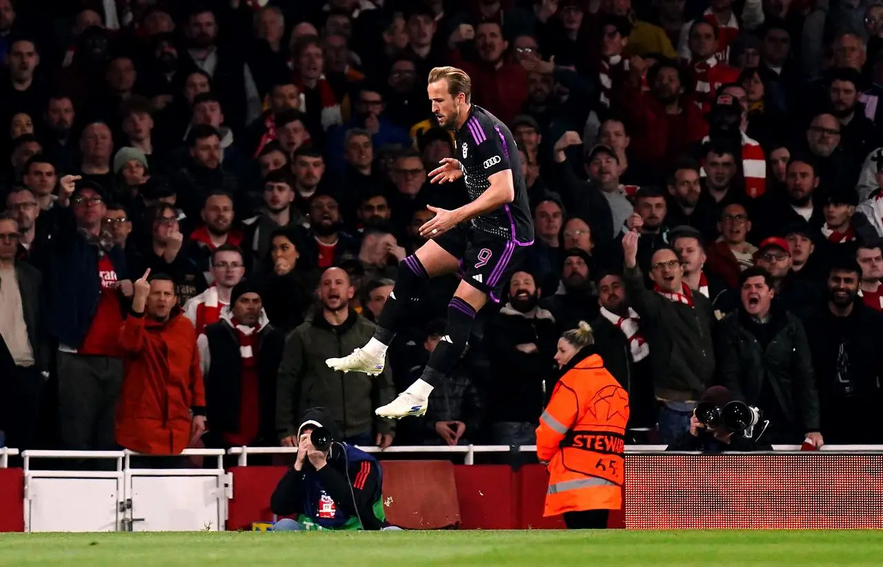 Harry Kane put Bayern Munich ahead at Emirates Stadium