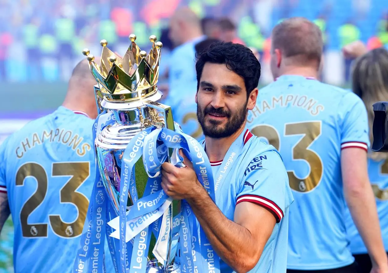 Manchester City had to replace Ilkay Gundogan 