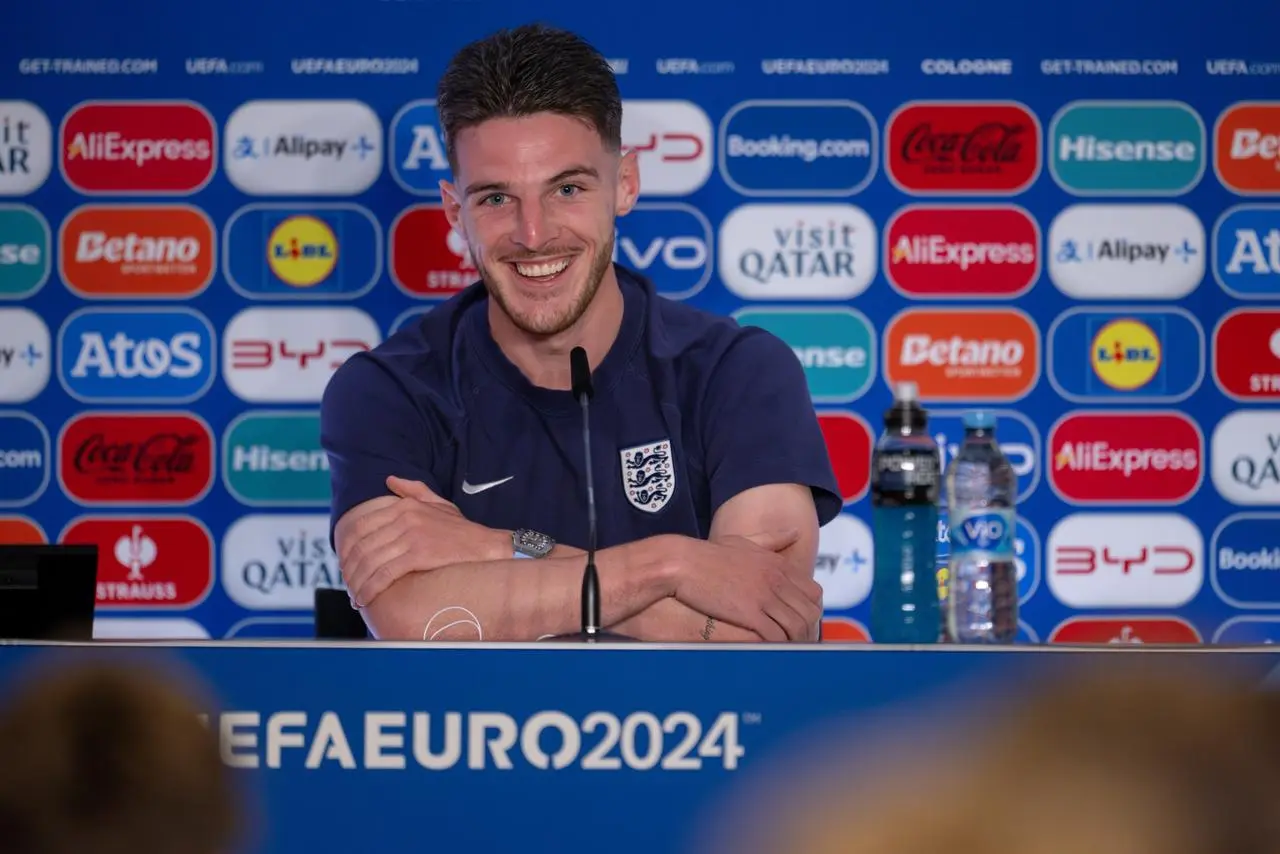 England’s Declan Rice during a press conference