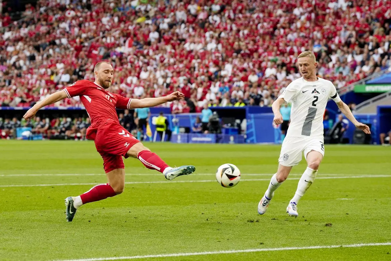 Christian Eriksen scores the opening goal