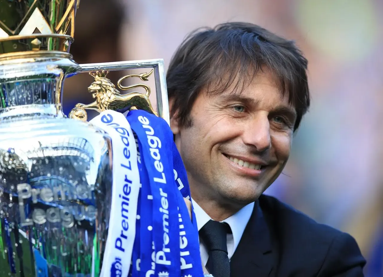 Antonio Conte won the Premier League title in his first season at Stamford Bridge