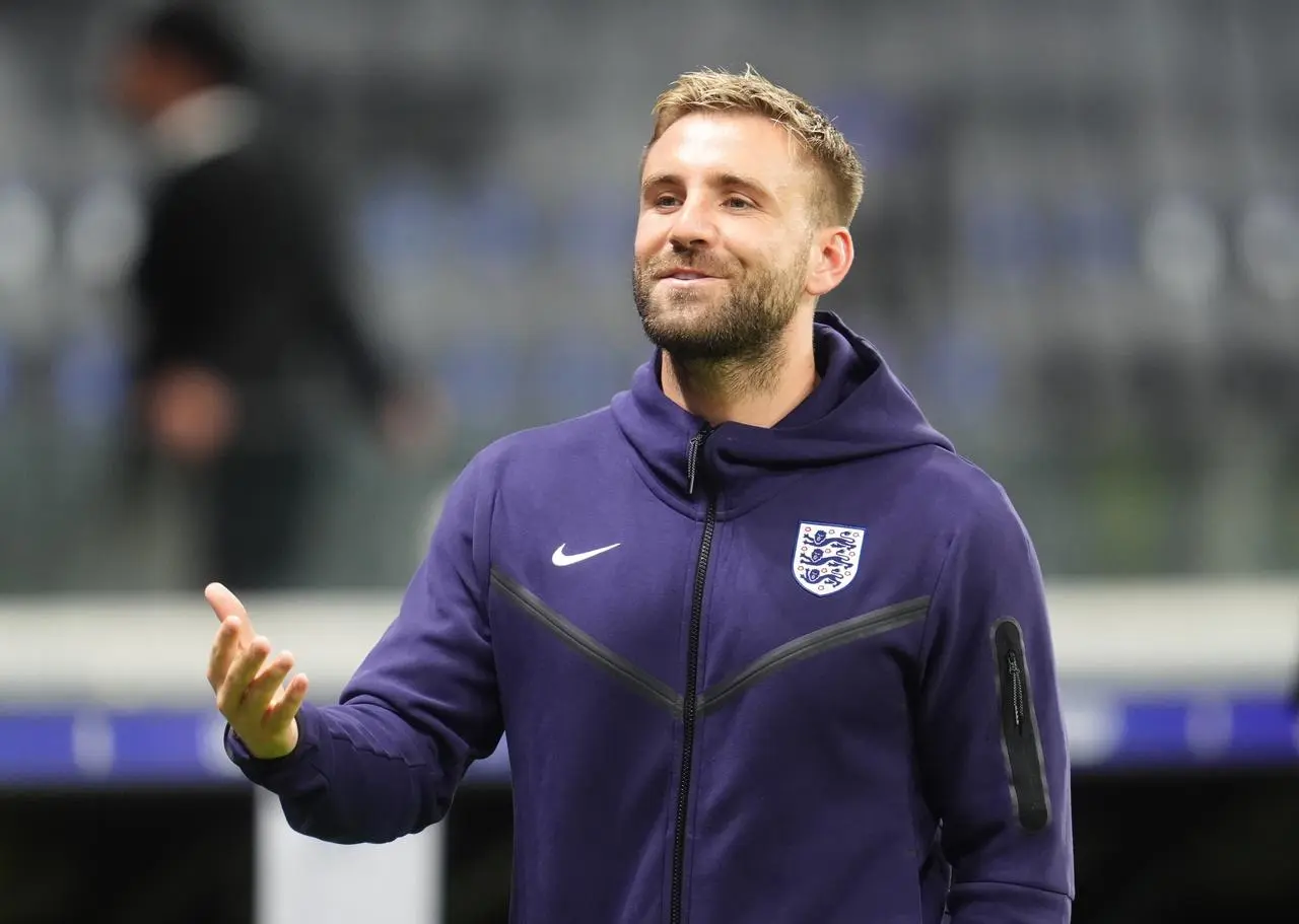 Luke Shaw in an England tracksuit