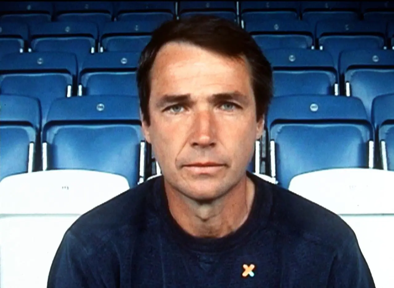 Alan Hansen sits in the stands