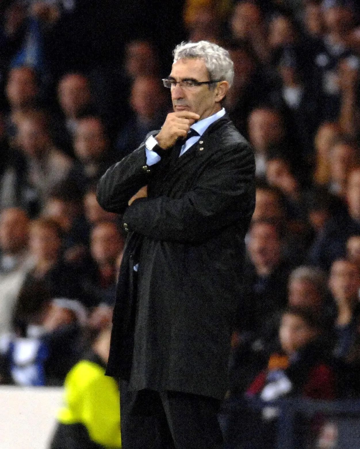 Raymond Domenech watching from the sidelines