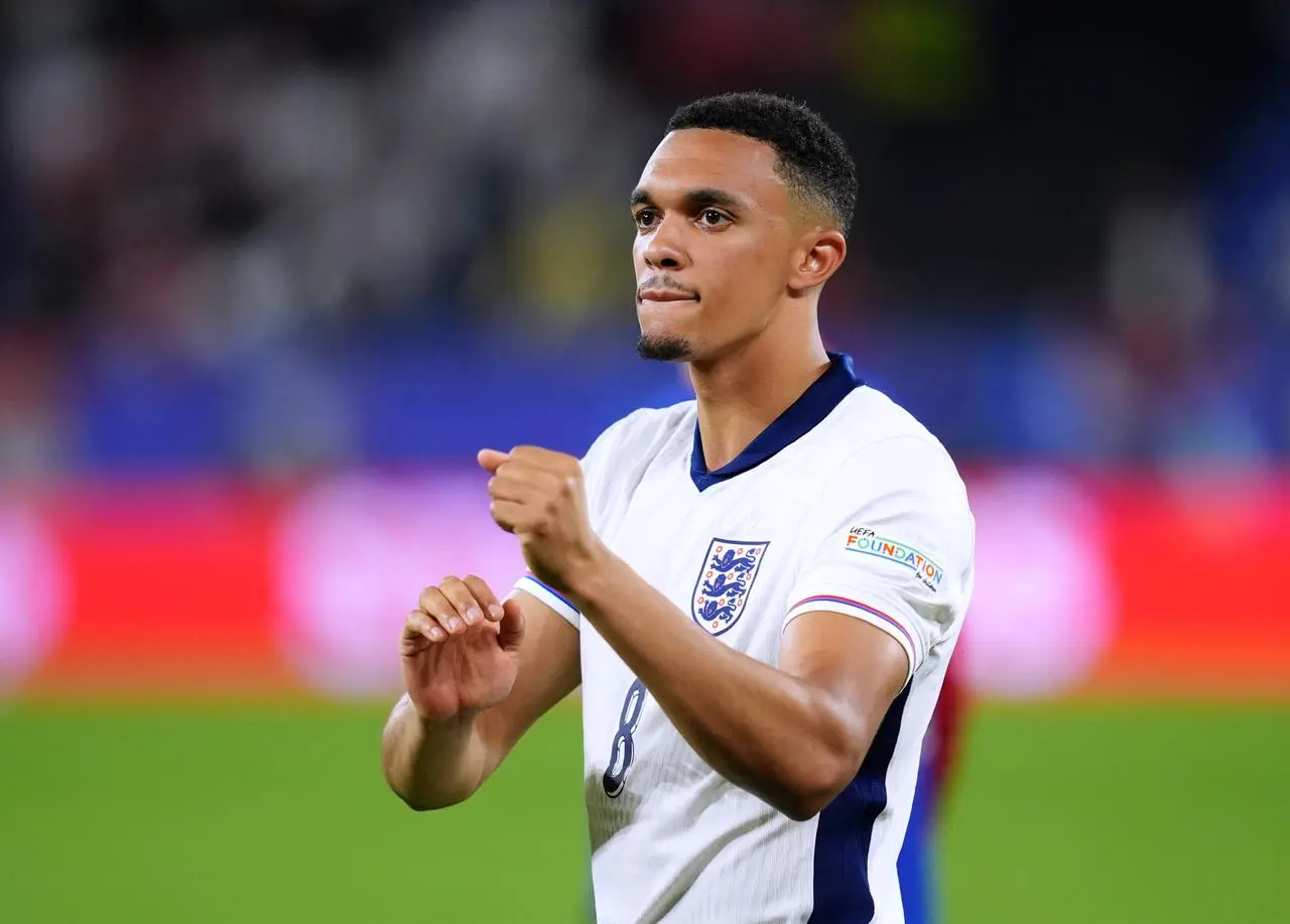 England’s Trent Alexander-Arnold at the end of the Euro 2024 win over Serbia