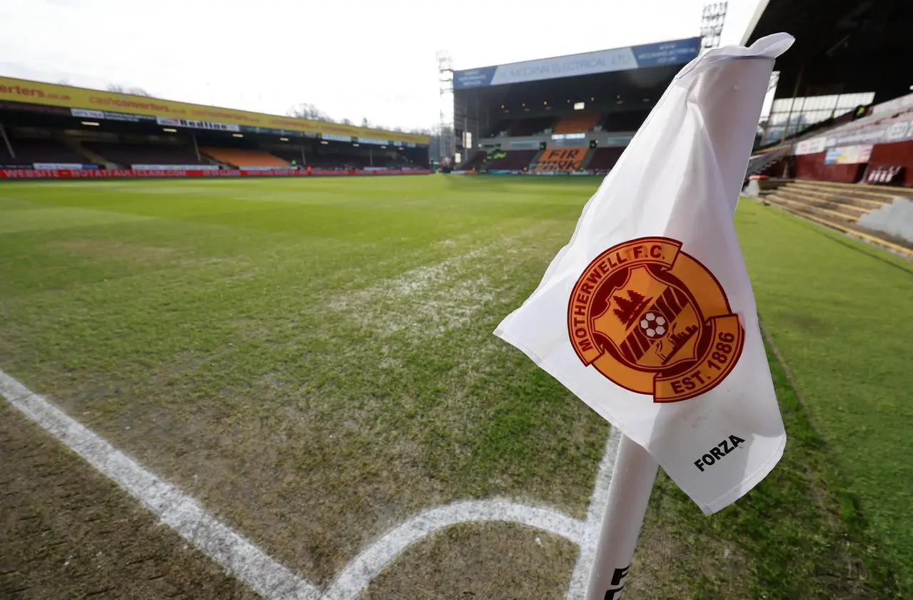 A photo of Fir Park with a corner flag in the foreground