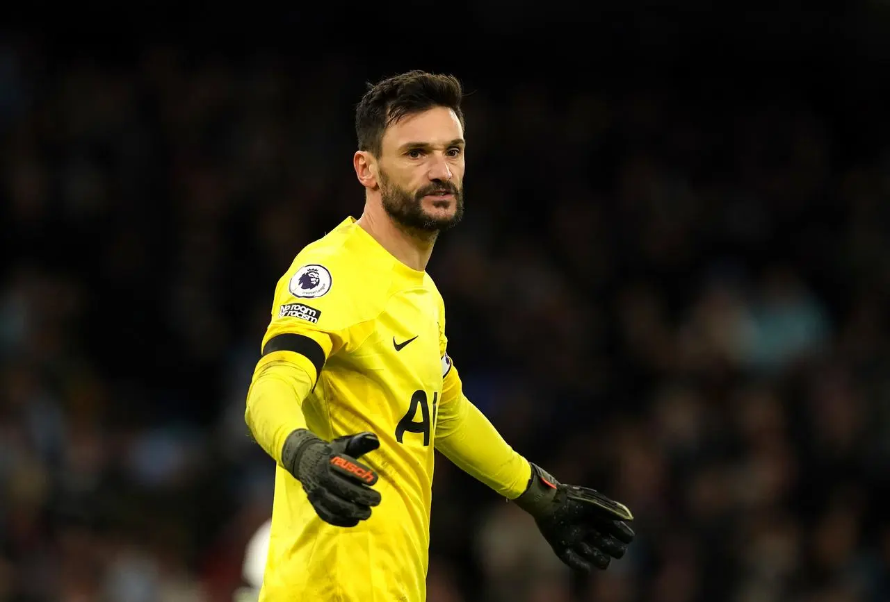 Hugo Lloris pictured playing for Tottenham against Manchester City (Martin Rickett/PA)