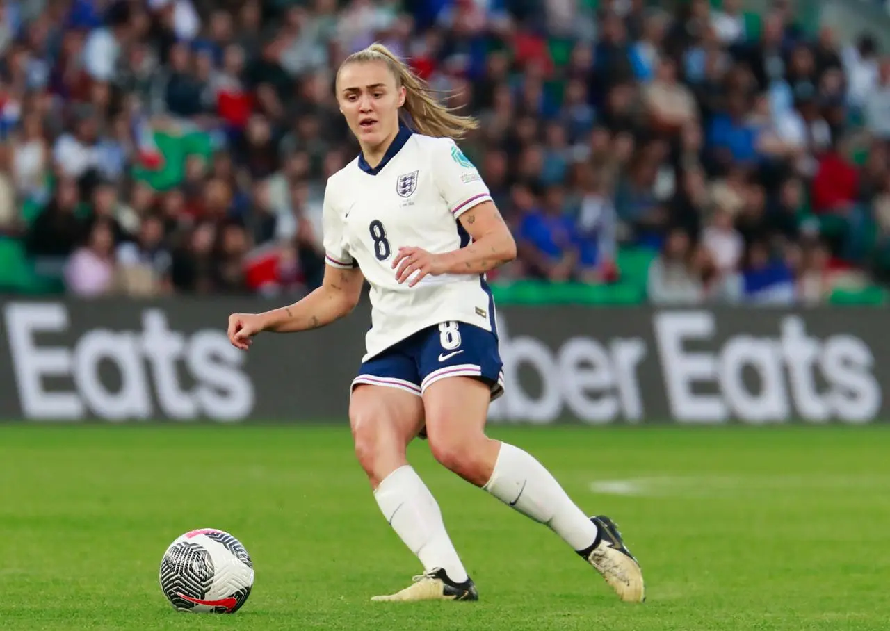 Georgia Stanway passing the ball