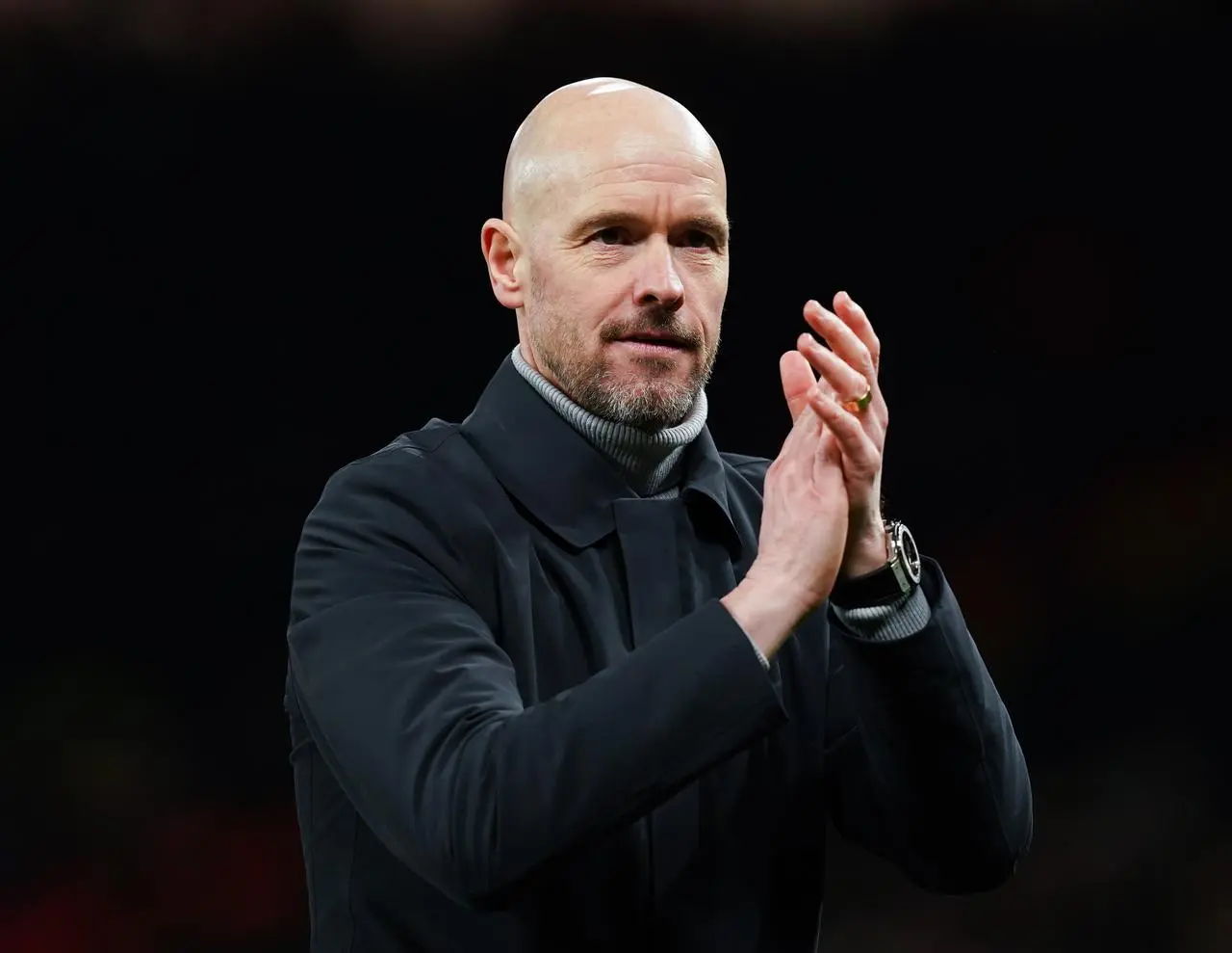 Manchester United manager Erik ten Hag celebrates