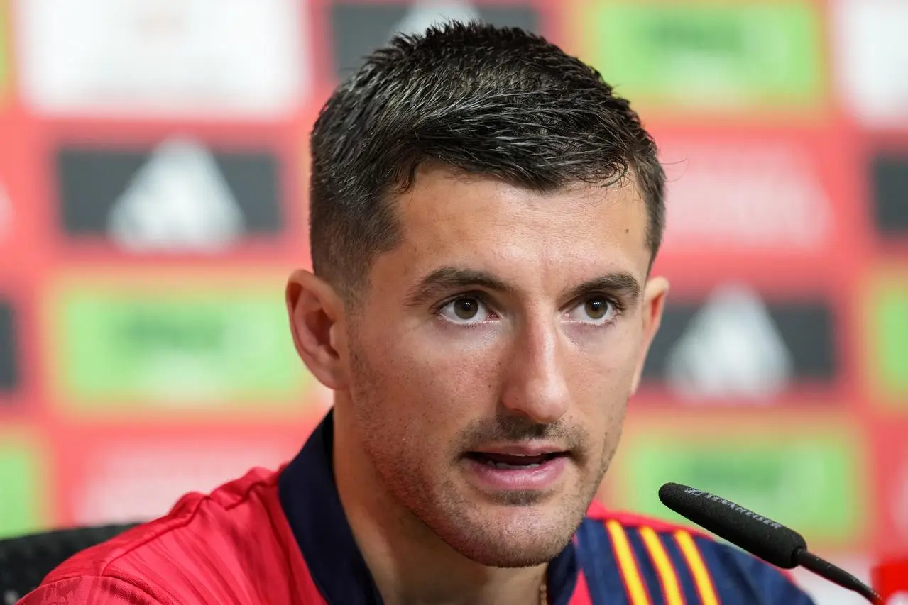 Spain defender Daniel Vivian in a press conference ahead of the Euro 2024 final