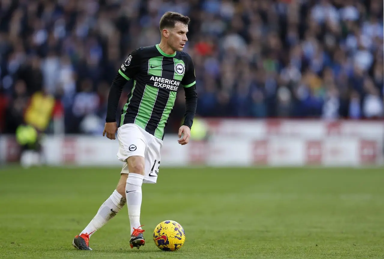 Brighton midfielder Pascal Gross in action against Sheffield United