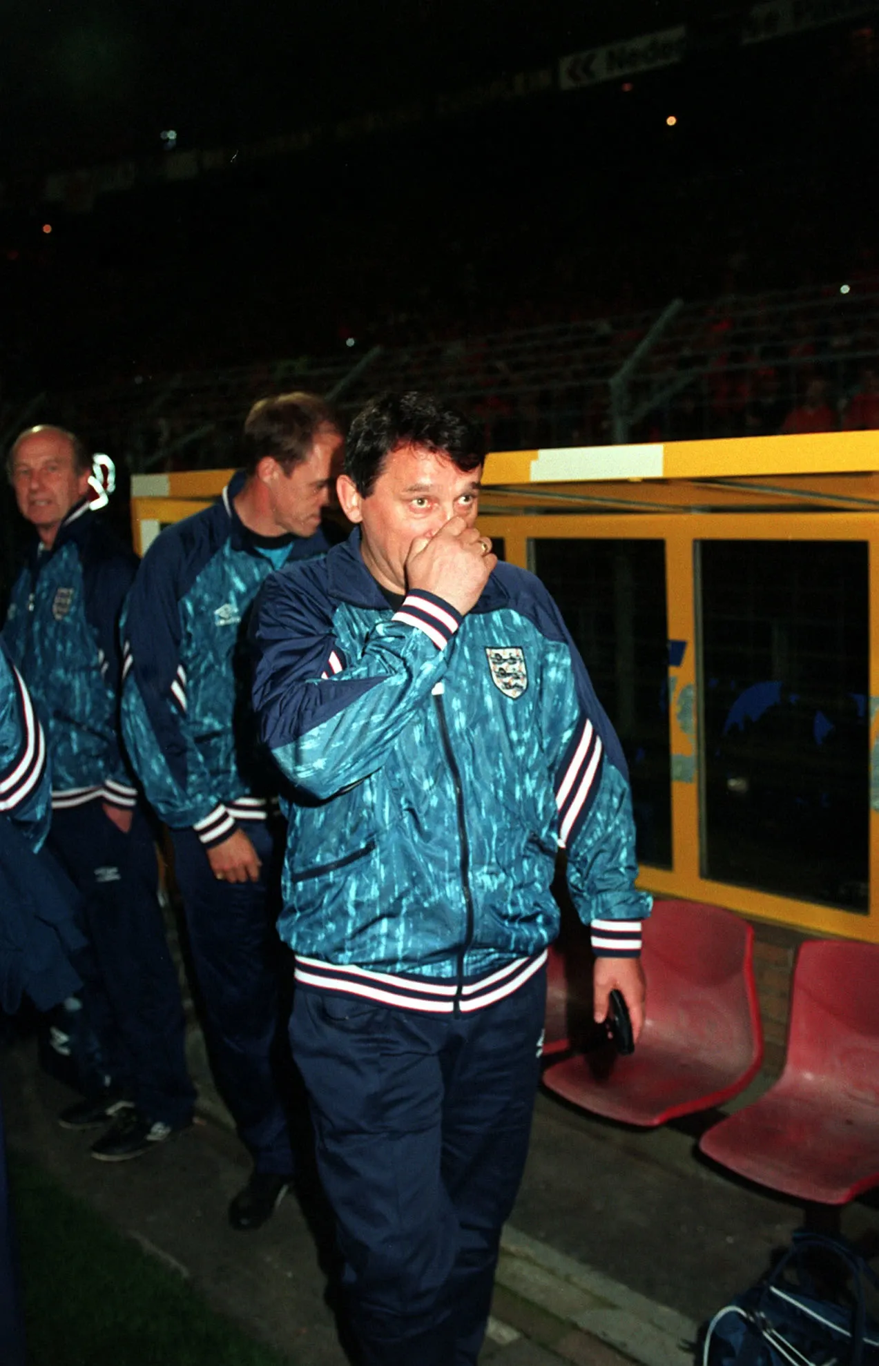 Graham Taylor in the dugout during his time as England manager