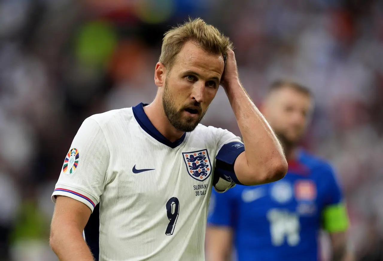 England’s Harry Kane during the UEFA Euro 2024, round of 16 match against Slovakia