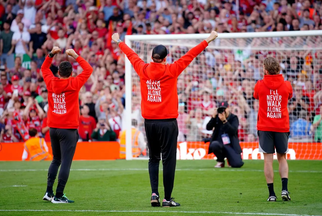 Liverpool manager Jurgen Klopp and coaching staff 