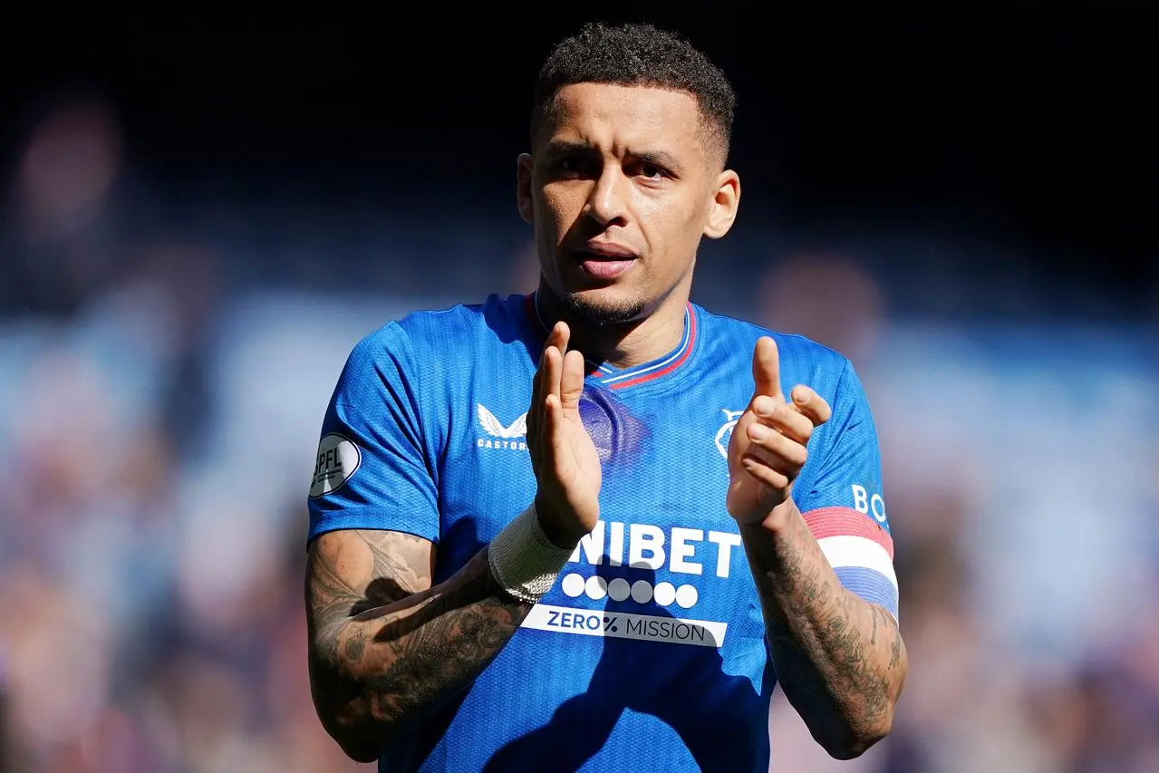 James Tavernier claps his hands