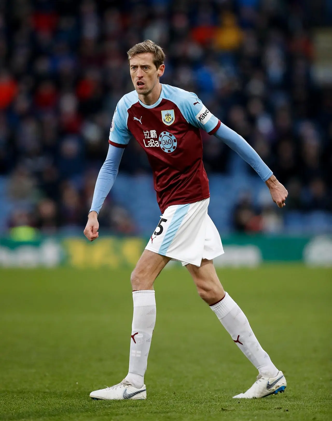 Peter Crouch playing for Burnley