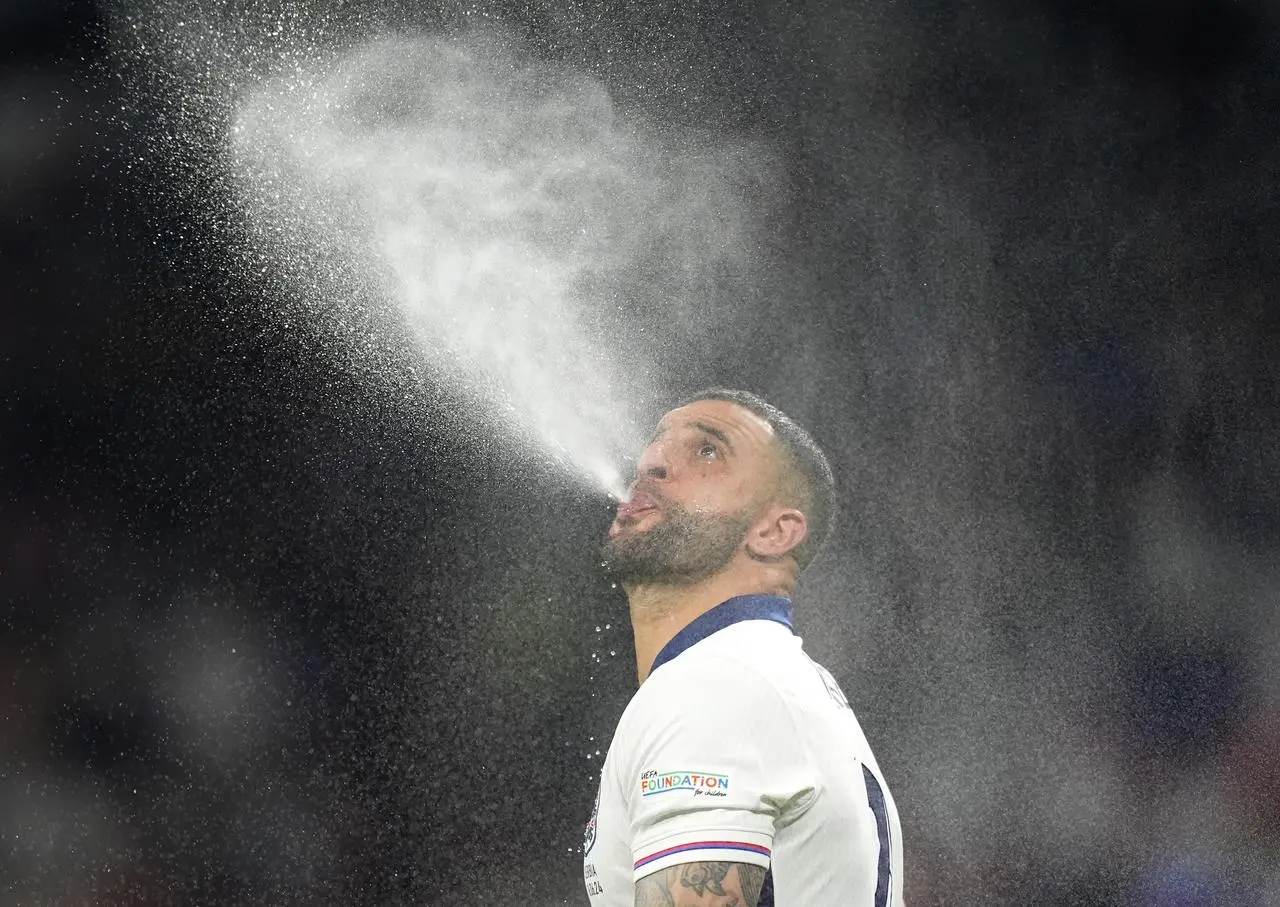 Kyle Walker before England's win over Serbia at Euro 2024